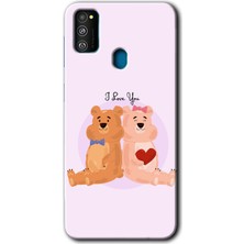 Gramaphone Galaxy M21 Kılıf Hd Desen Baskılı Arka Kapak - Sevgili Ayıcık