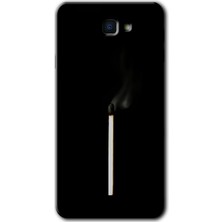 Gramaphone Galaxy J7 Prime Kılıf Hd Desen Baskılı Arka Kapak + Kırılmaz Cam - Sönmüş Kibrit