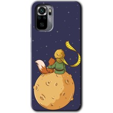 Gramaphone Redmi Note 10 Kılıf Hd Desen Baskılı Arka Kapak + Kırılmaz Cam - Küçük Prens
