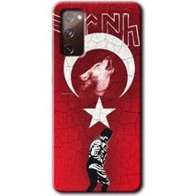 Gramaphone Galaxy S20 Fe Kılıf Hd Desen Baskılı Arka Kapak + Esnek Nano Cam - Bozkurt Atam