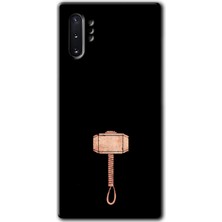 Gramaphone Galaxy Note 10 Plus Kılıf Hd Desen Baskılı Arka Kapak + Kırılmaz Cam - Thor Çekiç