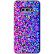 Gramaphone Galaxy S10E Kılıf Hd Desen Baskılı Arka Kapak + Esnek Nano Cam - Pixel Mozaik