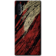 Gramaphone Galaxy Note 10 Plus Kılıf Hd Desen Baskılı Arka Kapak + Kırılmaz Cam - Kumaş Deseni 6