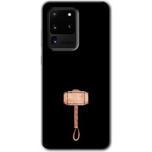 Gramaphone Galaxy S20 Ultra Kılıf Hd Desen Baskılı Arka Kapak + Esnek Nano Cam - Thor Çekiç