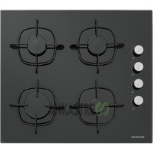Silverline BO6504B01 - CS5335B01 Siyah Cam Ankastre Set