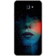 Galaxy J7 Prime 2 Kılıf Hd Desen Baskılı Arka Kapak + Kırılmaz Cam - Karanlık Kadın