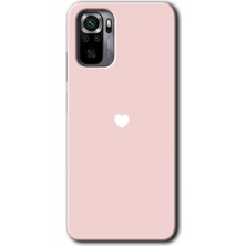 Gramaphone Redmi Note 10 Kılıf Hd Desen Baskılı Arka Kapak + Kırılmaz Cam - Sade Kalp