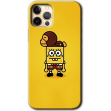 Gramaphone iPhone 11 Pro Kılıf Hd Desen Baskılı Arka Kapak + Kırılmaz Cam - Sünger Bob