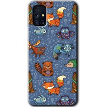 Galaxy M31S Kılıf Hd Desen Baskılı Arka Kapak + Esnek Nano Cam - Animals Funny