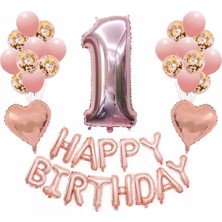 Çıtı Pıtı Store Çıtıpıtıstore Lüks 1 Yaş Happy Bırthday Balon Set