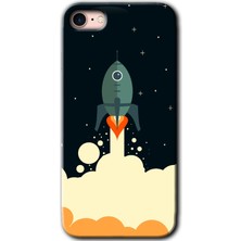 iPhone Se 2020 Kılıf Hd Desen Baskılı Arka Kapak + Kırılmaz Cam - Space Smoke