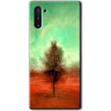 Galaxy Note 10 Kılıf Hd Desen Baskılı Arka Kapak + Kırılmaz Cam - Outlines Paint