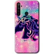 Realme 6i Kılıf Hd Desen Baskılı Arka Kapak - Unicorn Kristal