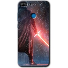 Gramaphone Honor 9 Lite Kılıf Hd Desen Baskılı Arka Kapak + Esnek Nano Cam - Kylo Ren