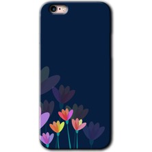 Gramaphone iPhone 6s Plus Kılıf Hd Desen Baskılı Arka Kapak + Kırılmaz Cam - Çizim Çiçekleri