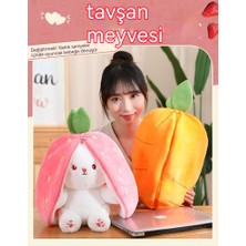 Yingnuo  Çilek Tavşan 18 cm  Peluş Oyuncak - Pembe (Yurt Dışından)