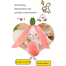 Yingnuo  Çilek Tavşan 50cm  Peluş Oyuncak - Pembe (Yurt Dışından)