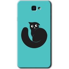 Gramaphone Galaxy J7 Prime 2 Kılıf Hd Desen Baskılı Arka Kapak + Kırılmaz Cam - Cat Vector