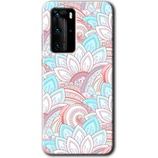 Gramaphone Huawei P40 Pro Kılıf Hd Desen Baskılı Arka Kapak + Kırılmaz Cam - Çin Mandala 1