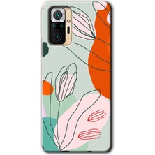 Gramaphone Redmi Note 10 Pro Kılıf Hd Desen Baskılı Arka Kapak + Kırılmaz Cam - Vektör Çiçekler