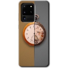 Gramaphone Galaxy S20 Ultra Kılıf Hd Desen Baskılı Arka Kapak + Kırılmaz Cam - Clocks Artwork
