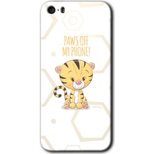 Gramaphone iPhone 5s Kılıf Hd Desen Baskılı Arka Kapak + Kırılmaz Cam - Sevimli Kedi 1