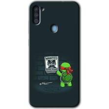 Gramaphone Galaxy M11 Kılıf Hd Desen Baskılı Arka Kapak + Esnek Nano Cam - Kaplumbağa Avcısı