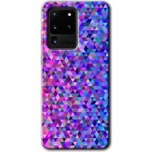 Gramaphone Galaxy S20 Ultra Kılıf Hd Desen Baskılı Arka Kapak + Kırılmaz Cam - Pixel Mozaik