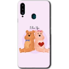 Gramaphone Galaxy A20S Kılıf Hd Desen Baskılı Arka Kapak - Sevgili Ayıcık