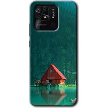 Gramaphone Redmi 10C Kılıf Hd Desen Baskılı Arka Kapak + Kırılmaz Cam - House In Woods