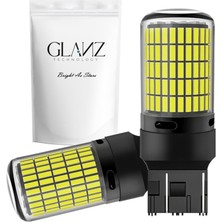 Glanz T20 W21W Çift Duy LED Geri Vites Ampul Gündüz Lambası Beyaz