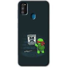 Gramaphone Galaxy M21 Kılıf Hd Desen Baskılı Arka Kapak + Kırılmaz Cam - Kaplumbağa Avcısı