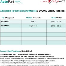 Alpha Auto Part Renault Clio 3,laguna 3 Için Bagaj Kilit Parçası Plastiği