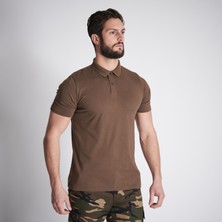Decathlon Solognac Erkek Avcılık Polo Tişörtü - Kahverengi - 100