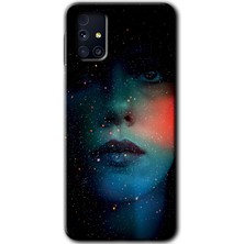 Gramaphone Galaxy M31S Kılıf Hd Desen Baskılı Arka Kapak + Kırılmaz Cam - Karanlık Kadın