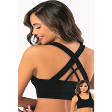 Hepsine Rakip Kadın Kalın Askılı Sporcu Büstiyer Çapraz A Ipli Dalgıç Pedli Krop