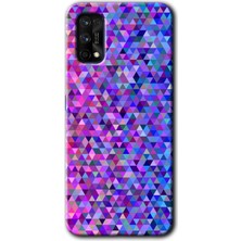 Gramaphone Realme 7 Pro Kılıf Hd Desen Baskılı Arka Kapak + Esnek Nano Cam - Pixel Mozaik