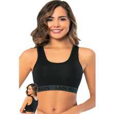 Hepsine Rakip Kadın Geniş Askılı Lady Sporcu Büstiyer Dalgıç Pedli Krop