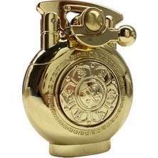 Silvio Monetti Altın Sarısı Yuvarlak Çarklı Kabartma Desenli Benzinli Çakmak 109173