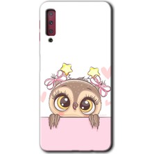 Gramaphone Galaxy A7 2018 Kılıf Hd Desen Baskılı Arka Kapak + Esnek Nano Cam - Sevimli Baykuş