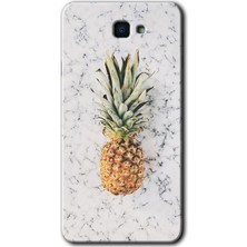 Galaxy J7 Prime 2 Kılıf Hd Desen Baskılı Arka Kapak + Kırılmaz Cam - Ananas