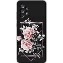 Gramaphone Galaxy A13 Kılıf Hd Desen Baskılı Arka Kapak + Esnek Nano Cam - Retro Çiçek 1