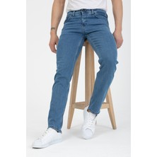 OneZero Erkek Açık Mavi Regular Fit Denim Pantolon