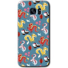 Gramaphone Galaxy S7 Edge Kılıf Hd Desen Baskılı Arka Kapak - Funky Dragon