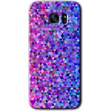 Gramaphone Galaxy S7 Edge Kılıf Hd Desen Baskılı Arka Kapak - Pixel Mozaik