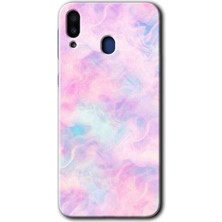 Gramaphone Galaxy M10 Kılıf Hd Desen Baskılı Arka Kapak - Pembe-Duman