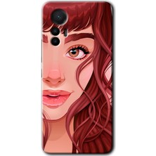 Gramaphone Xiaomi Mi 12 Lite Kılıf Hd Desen Baskılı Arka Kapak - Kızıl Kız