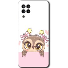 Gramaphone Galaxy M22 Kılıf Hd Desen Baskılı Arka Kapak - Sevimli Baykuş