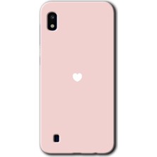 Gramaphone Galaxy A10 Kılıf Hd Desen Baskılı Arka Kapak - Sade Kalp