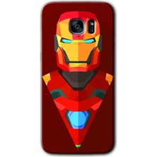 Gramaphone Galaxy S7 Edge Kılıf Hd Desen Baskılı Arka Kapak - Iron Man Çizim
